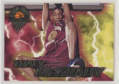 1997 Wheels Rookie Thunder Storm Front Tracy McGrady #9 RC HOF 2v5