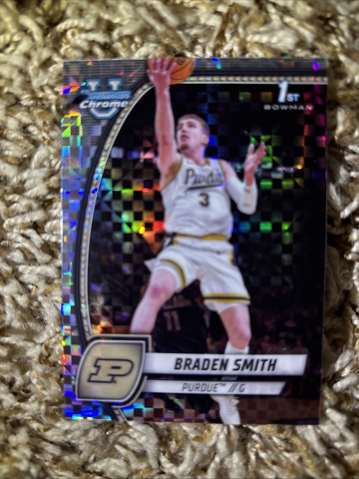 2024-25 Bowman Chrome University Braden Smith 1st Bowman X-Fractor #12 - Purdue