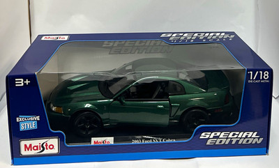 Maisto Special Edition 2003 Ford SVT Cobra 1:18 Green Diecast Car