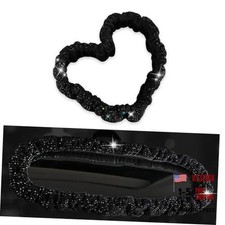 Bling Car Rearview Mirror Cover, Women's Full Drill Head Pillow Cover, Crystal