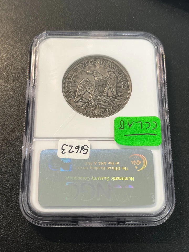 1853 SEATED LIBERTY HALF DOLLAR NGC XF-40 - SEATED HALF TYPE - CERTIFIED - 50C - Image 2 of 2