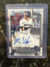 2025 Bowman Draft Chrome 1st Max Williams Auto #CPA-WMI Marlins On Card Auto