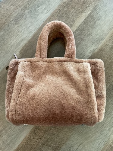 Kate Spade NEW Ellie Faux Fur Tote Handbag Crossbody Light Fawn Bag - Picture 4 of 10
