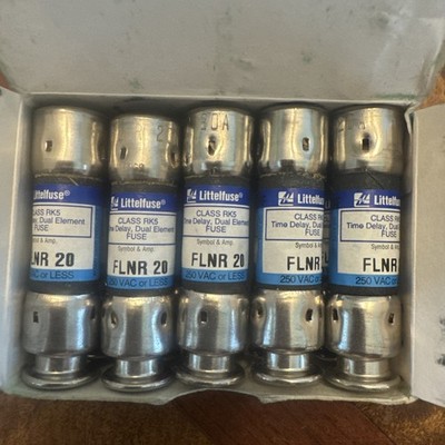 Littelfuse FLNR-20 20 Amp 20A 250V Dual Element Time Delay Fuse (Box of 10)