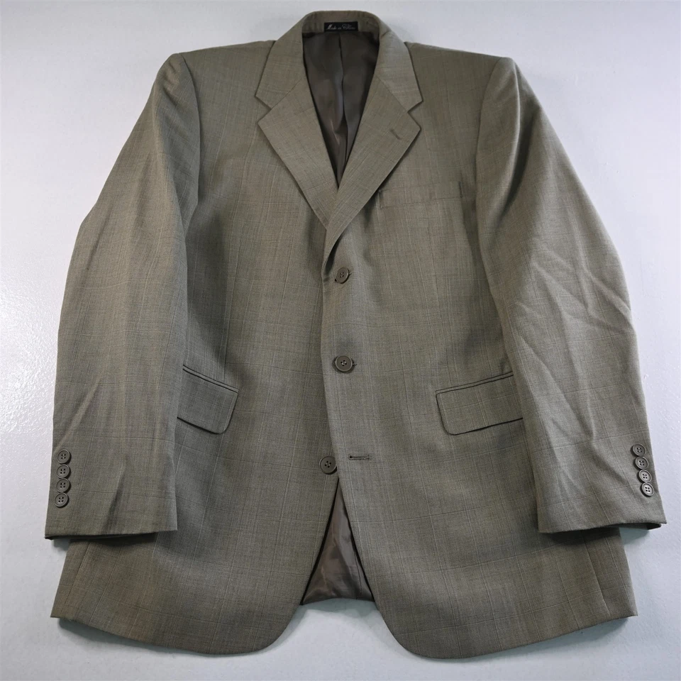 Chaqueta Pantalones Traje Zagato 40R 32x32 Marrón Ventana Hombre Foto 2 de 4