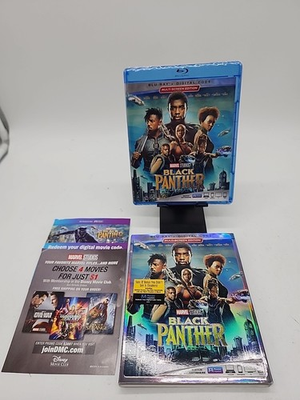 #ad NEW Black Panther Marvel Blu Ray DIgital Movie Set Chadwick Boseman Sealed $4.95