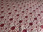 RALPH LAUREN TAMARIND PORCELAIN FLORAL SCROLL RED QUEEN FLAT SHEET #55