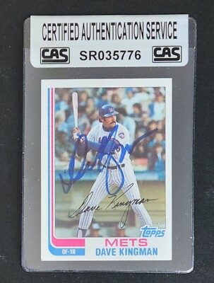 1982 Topps #690 Dave Kingman Mets 1975-77 1981-83 Auto CAS Certified Signed Card