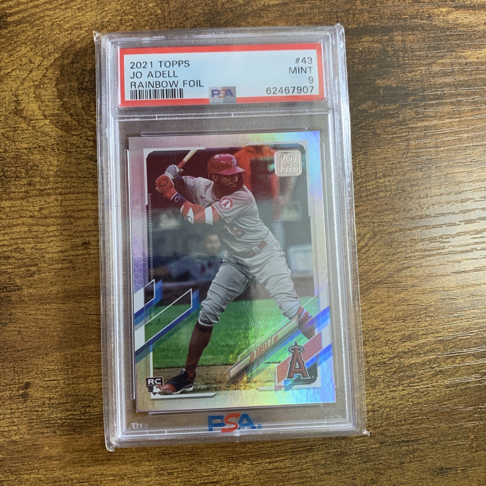 2021 Topps Rainbow Foil Jo Adell #43 PSA 9 MINT Rookie RC ANGELS