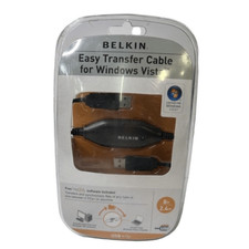Belkin Easy Transfer Cable Laptop PC Computer 8FT Cable USB to USB Sync Files