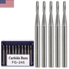 Dental Tungsten Carbide Burs FG245 Friction Grip for High Speed Handpiece
