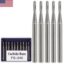 Dental Tungsten Carbide Burs FG245 Friction Grip for High Speed Handpiece