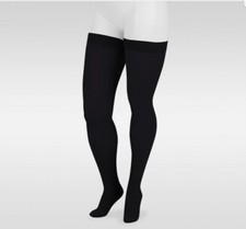 Juzo Dynamic 3512 30-40mmhg Closed Toe Thigh-High With Silicone Top Band black