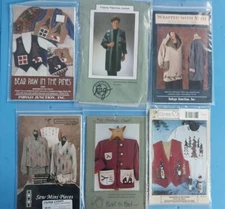 Lot of 6 Fall/Winter Clothes Patterns Vest Shirts Jackets