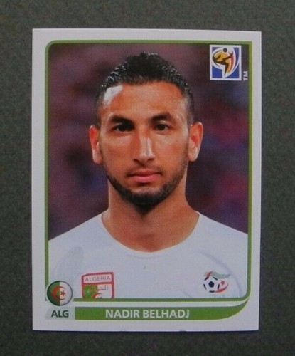 Equipo de Argelia o individual Copa Mundial de la FIFA Sudáfrica 2010 PANINI pegatina superior - Imagen 8 de 20