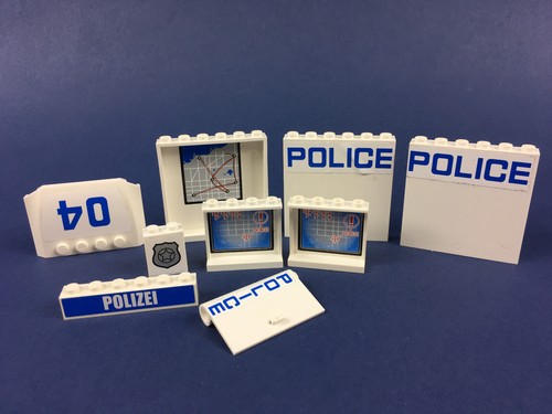LEGO®  9x Panel Wand Motorhaube Polizei Sticker (59349 60581 52031...)