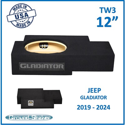 2019-2024 Jeep Gladiator 12'' Single Subwoofer Enclosure For JL Audio TW3 Sub Box