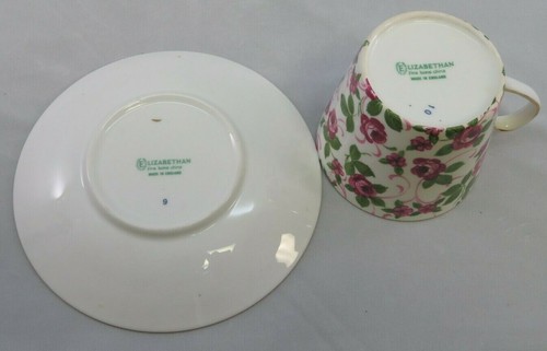 Elizabethan Tea Cup & Saucer Pink Floral and Gold Trim, Fine Bone China England - Picture 7 of 7