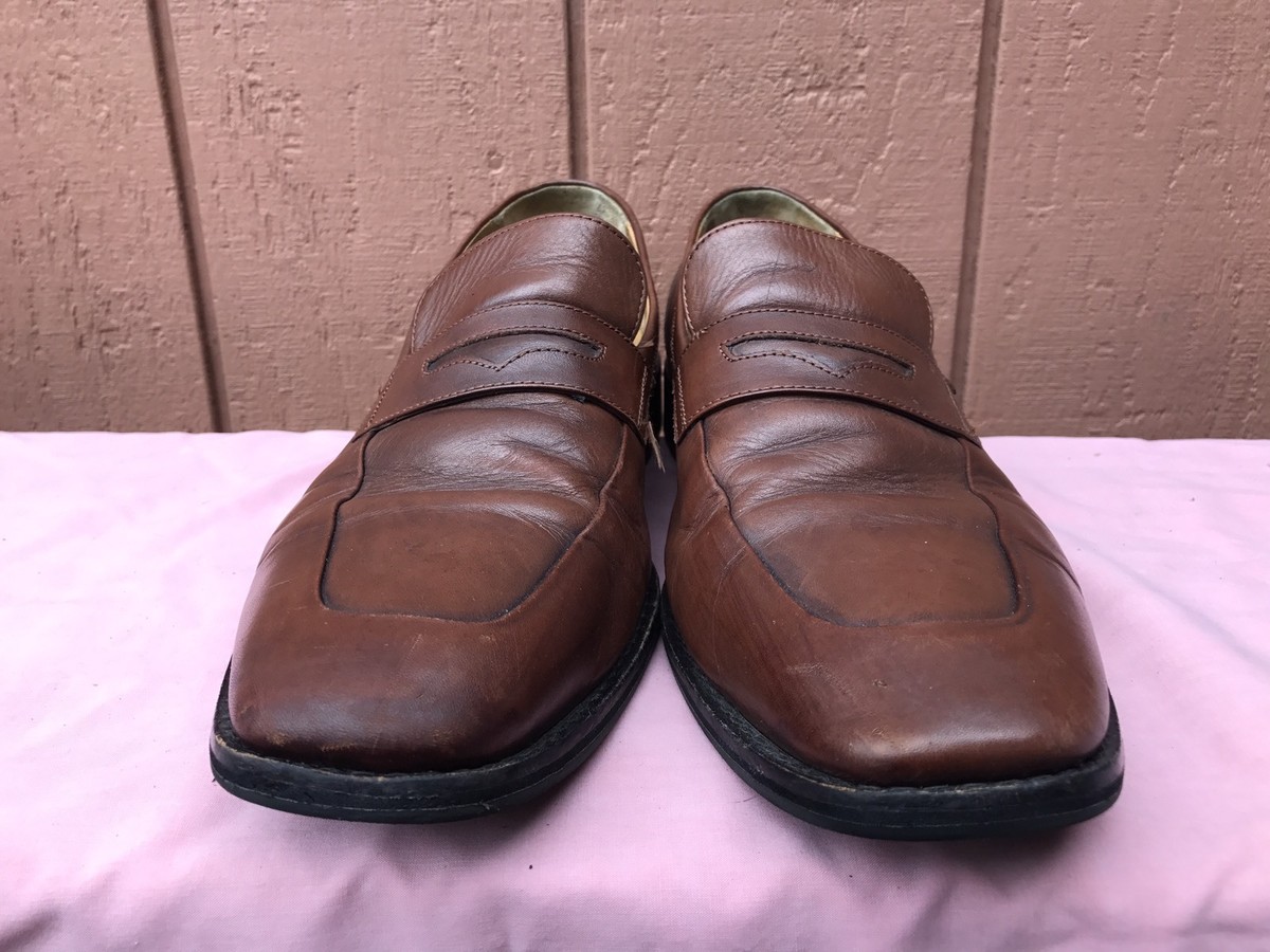 EUC Cole Haan Slip On Penny Loafers Brown Leather Men