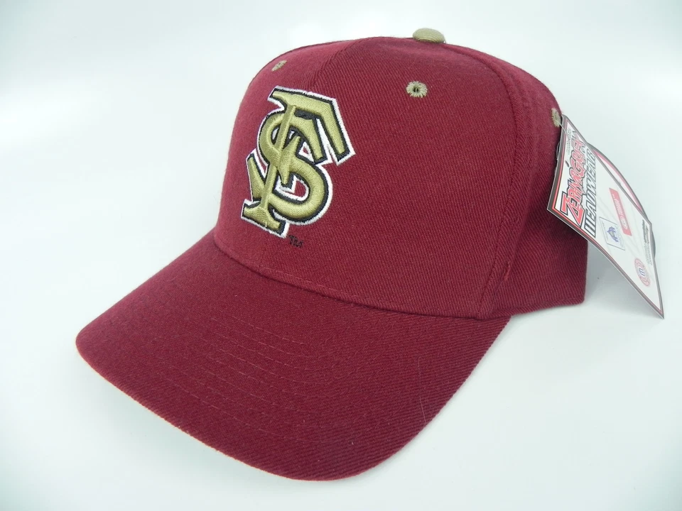FLORIDA STATE ST. SEMINOLES MAROON NCAA VINTAGE FITTED ZEPHYR DH CAP HAT NWT! - Image 2 of 4