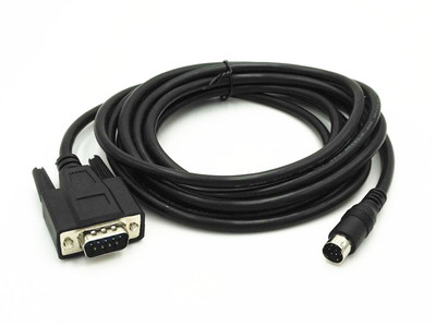 XZC Mini Din Male Connector PLC Programming Adapter Cable 3 Meters 10Ft Length (