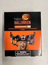 Inflatable Spider Ring Toss Halloween Party Game Spider Hat Blow Up Rings