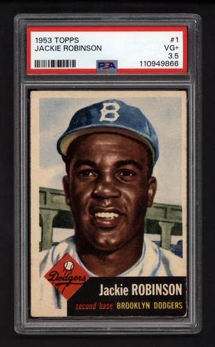 1953 TOPPS #1 JACKIE ROBINSON PSA 3.5 VG+