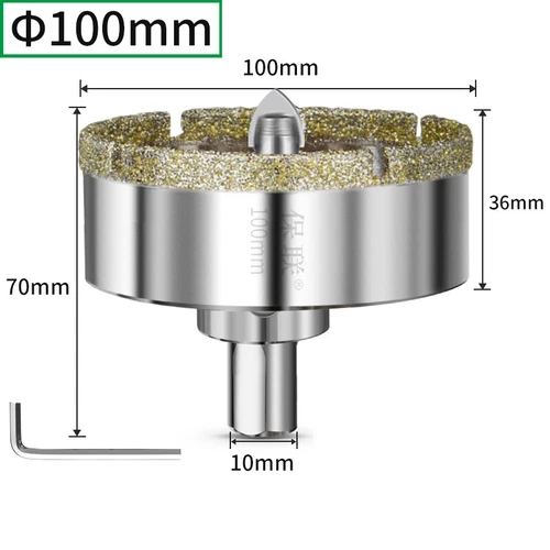 Diamantbohrer 16mm - 120mm Bohrkrone Lochsäge Fliesenbohrer Keramik Marmor Glas - Picture 37 of 41