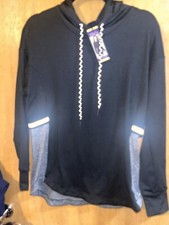 Serene Tangerine Soft Pullover, Sz M Hoodie NWT Dark Gray/Black/Gray