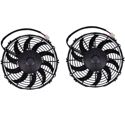2PACK 10'' Low Profile 12V Electric Fan For SPAL 30100435 VA11-AP7/C-57A