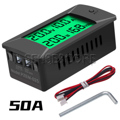 Multi-function LCD DC 0-300V Digital Voltage Current Meter Power Energy Tester
