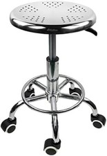 Rolling Stool, Heavy Duty Stainless Steel Stool for Work Bench, Adjustable Swive