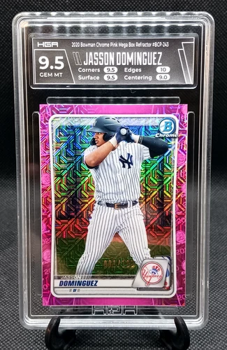 2020 Bowman Chrome Pink Mojo #ed /199 - Jasson Dominguez #BCP-243 HGA 9.5