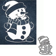 Snowman Christmas Metal Die Cuts,Cute Snowman Stencils DIY Crafts Cards Cutti...