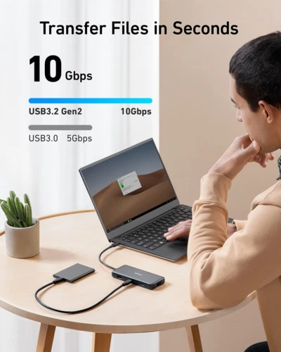 Anker USB C Hub, 555 USB-C Hub (8-in-1), with 100W Power Delivery, 4K 60Hz... - Image 3 of 4