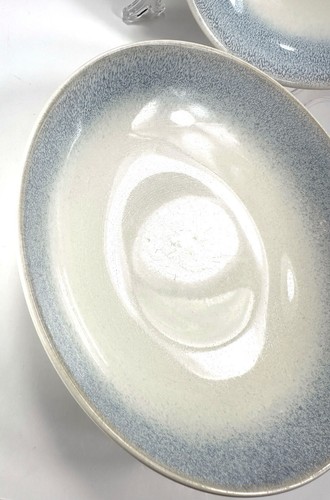 Set of 2 Martha Stewart Blue Reactive Glaze Large/Shallow Stoneware Pasta Bowls - Picture 7 of 15