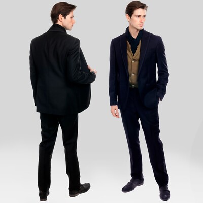 NEU HACKETT Londo Herren Schwarz Wolle Smoking Suit Anzug Blazer Jacke Hose  700