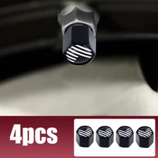 4× Metal USA American Flag Car Wheel Tire Valve Stems Cap Dust Cover Accessories