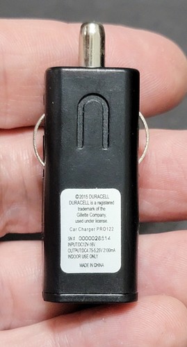 Chager de voiture Duracell PRO122 de remplacement d'origine OEM - Photo 2 sur 4