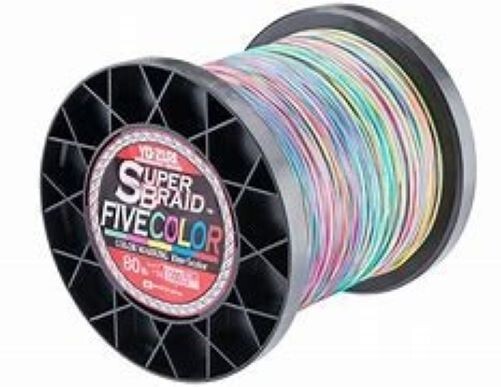 Yo-Zuri SuperBraid Five Color Braided Line Bulk Spool 80 lb