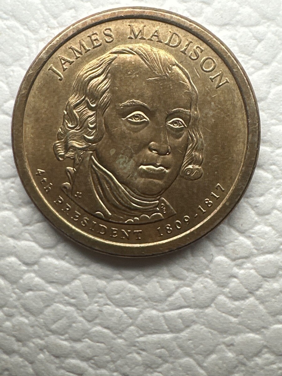 1809-1817 - 4th President James Madison $1 Dollar Gold Coin in