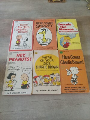 Lot Of 6 1950s & 1960s Snoopy Peanuts Charlie Brown Charles Schulz