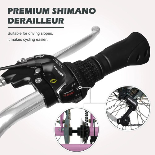 Adult Tricycle Trike 7 Speed 20/24/26in 3-Wheel Bike w/ large Basket for senior - Picture 38 of 130