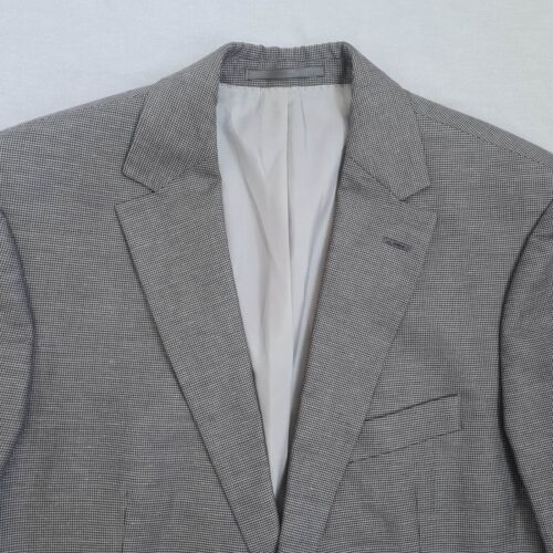 Hugo Boss 55% Linen 45% Cotton Mens Sport Coat Size 40L Blazer Jacket Gray - Picture 2 of 24
