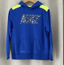 Boys Nike Therma Fit Hoodie Blue, Size XL