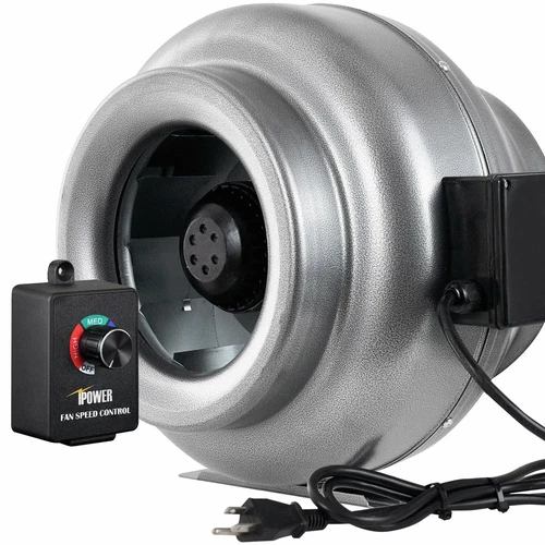 iPower 12 Inch 1060 CFM Duct Inline Fan HVAC Exhaust Blower & Speed Controller