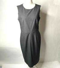 Anne Klein Gray pin stripped Career Dress Sleeveless Sheath Size 6