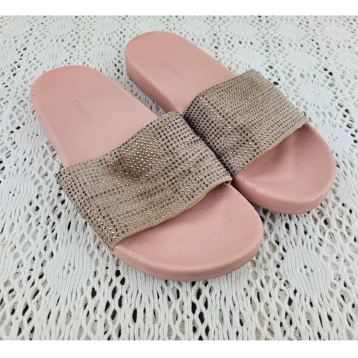Express studded best sale slides