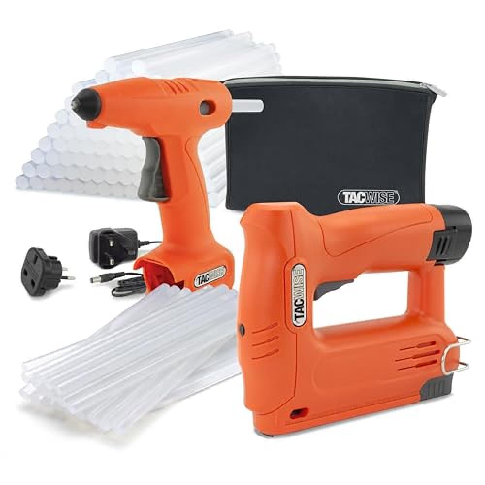 TACWISE 1780 Cordless Bundle, 140-180EL Graffatrice/Chiodatrice 12V, H12-7 Pisto