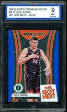 Tyler Herro Rookie Card 2019-20 Hoops Premium Stock We Got Next Blue ISA 9 MINT